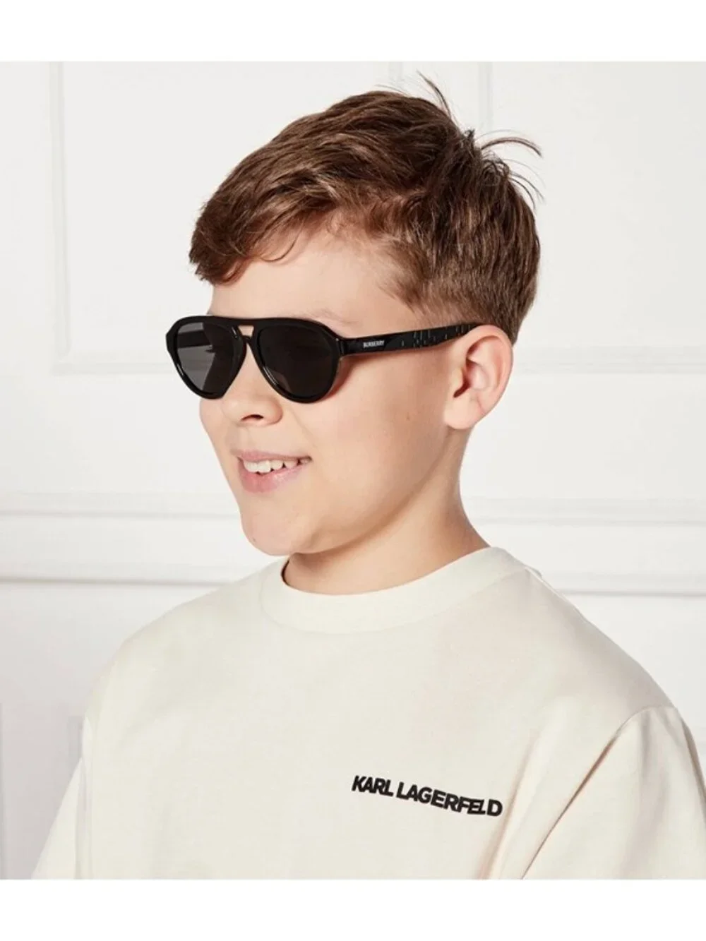 Burberry Kids JB4005U 418187 Sunglasses Red Aviator Frame, Grey Lenses
